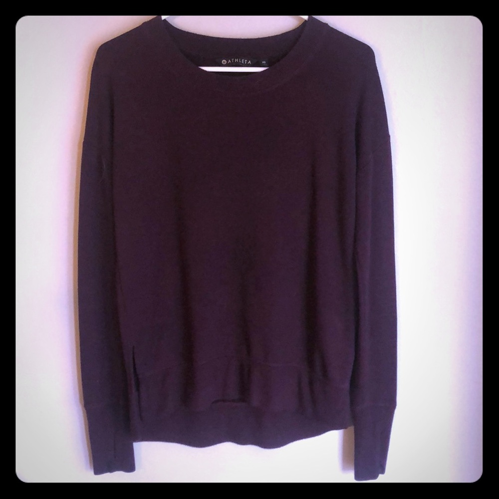 Athleta Coaster Luxe Burgundy Sweatshirt